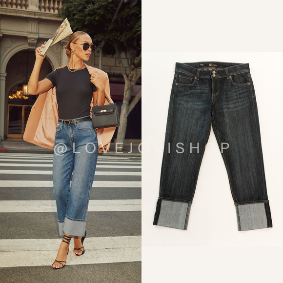 Kut from the Kloth Denim - Kut from the Kloth 'Cameron' Slim Straight Jeans | Wide-Cuffed Scandi Staple